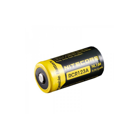 Nitecore RCR123 16340 650mAh 3.6V 4A High Drain Rechargeable Li-ion Battery NL166