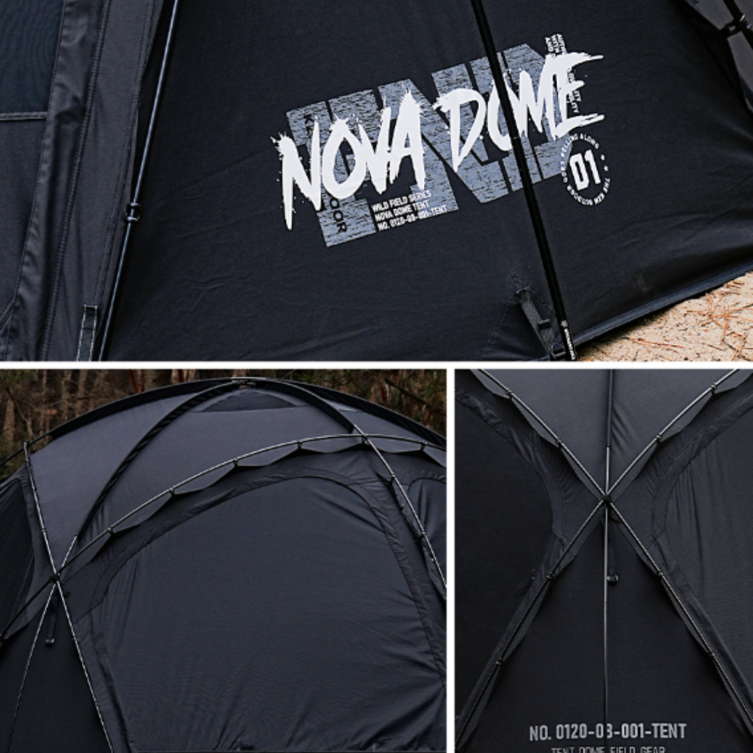 KZM Wild Field Nova Dome Tent + Black SMOG TPU