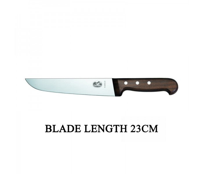 Victorinox RoseWood 23cm Rigid Wood Broad Blade Butcher Knife 5.5200.23