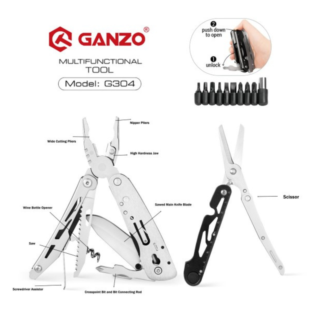 Ganzo G304 Multitool Plier With Bits