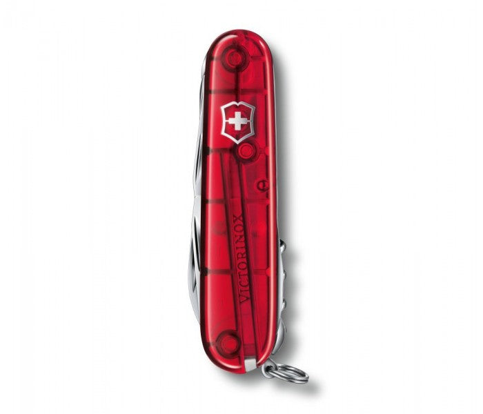 Victorinox Huntsman Translucent Red Multitool Pocket Knife 1.3713.TB1