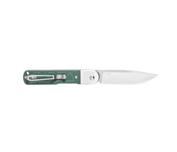 Ganzo G767-GB Button Lock 9Cr14 Stainless Steel G10 Folding Knife (Green)