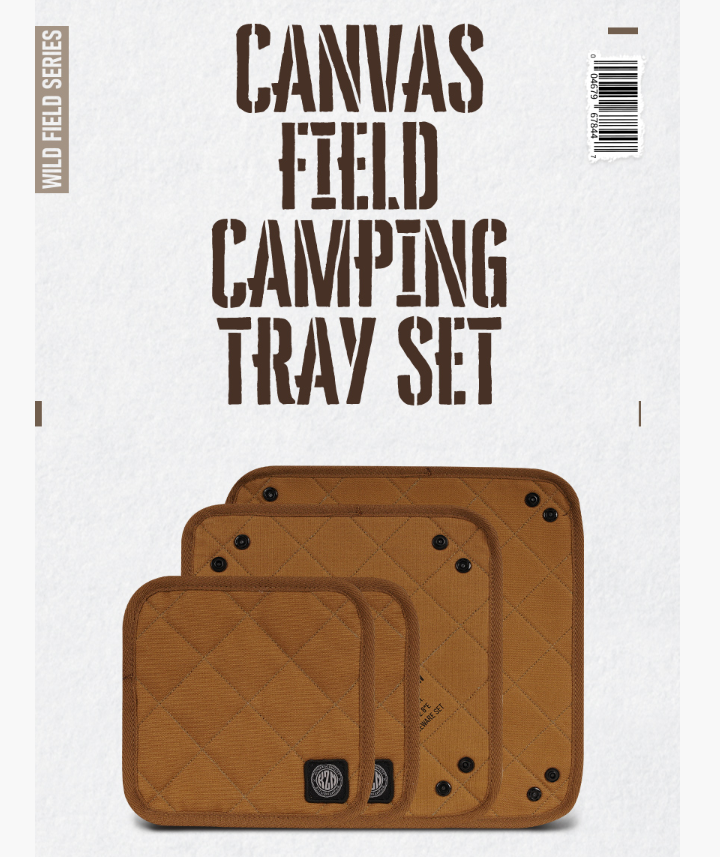 KZM Canvas Field Camping Tray Set