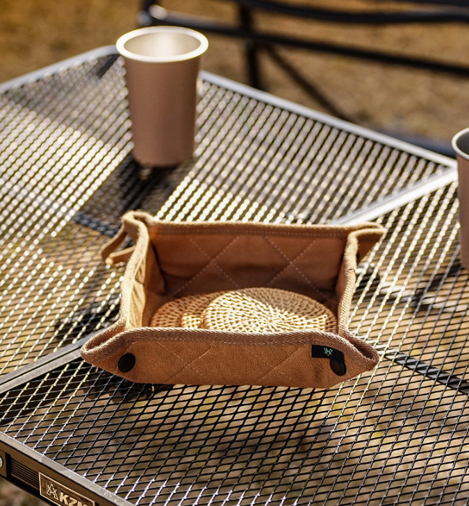 KZM Canvas Field Camping Tray Set