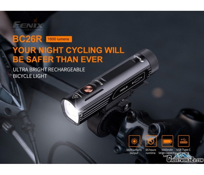 Fenix BC26R + BC05R V2.0 Rechargeable Bicycle Bike Light Flashlight