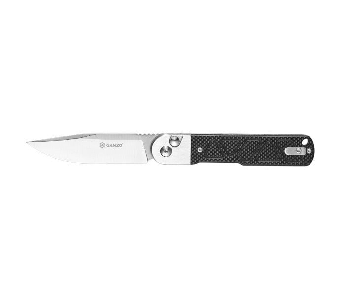 Ganzo G767-BK Button Lock 9Cr14 Stainless Steel G10 Folding Knife (Black)