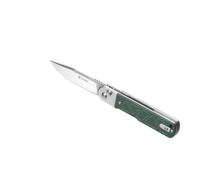 Ganzo G767-GB Button Lock 9Cr14 Stainless Steel G10 Folding Knife (Green)