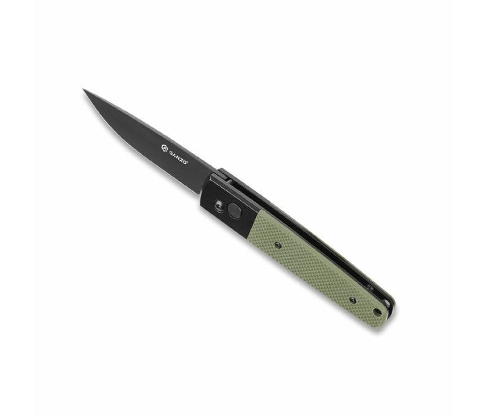 Ganzo G721B-GR Button Lock 440C G10 Folding Knife (Green)