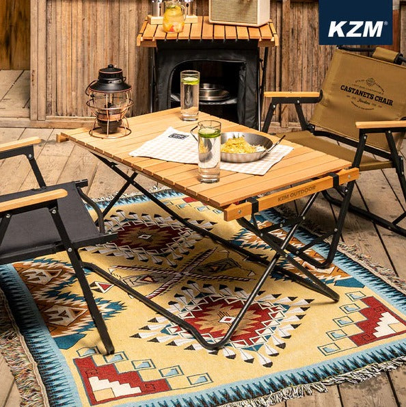KZM Winsome Wood Roll Up Table